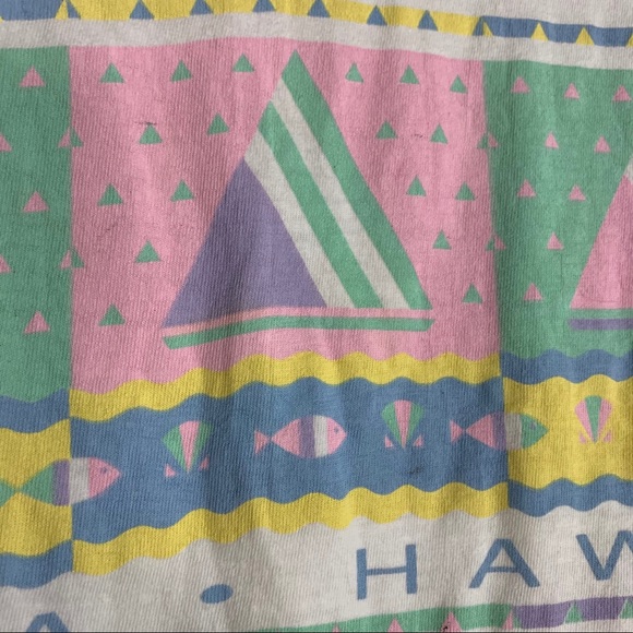 Vintage Kona Hawaii Crop Top Pastel Graphic - Picture 5 of 9